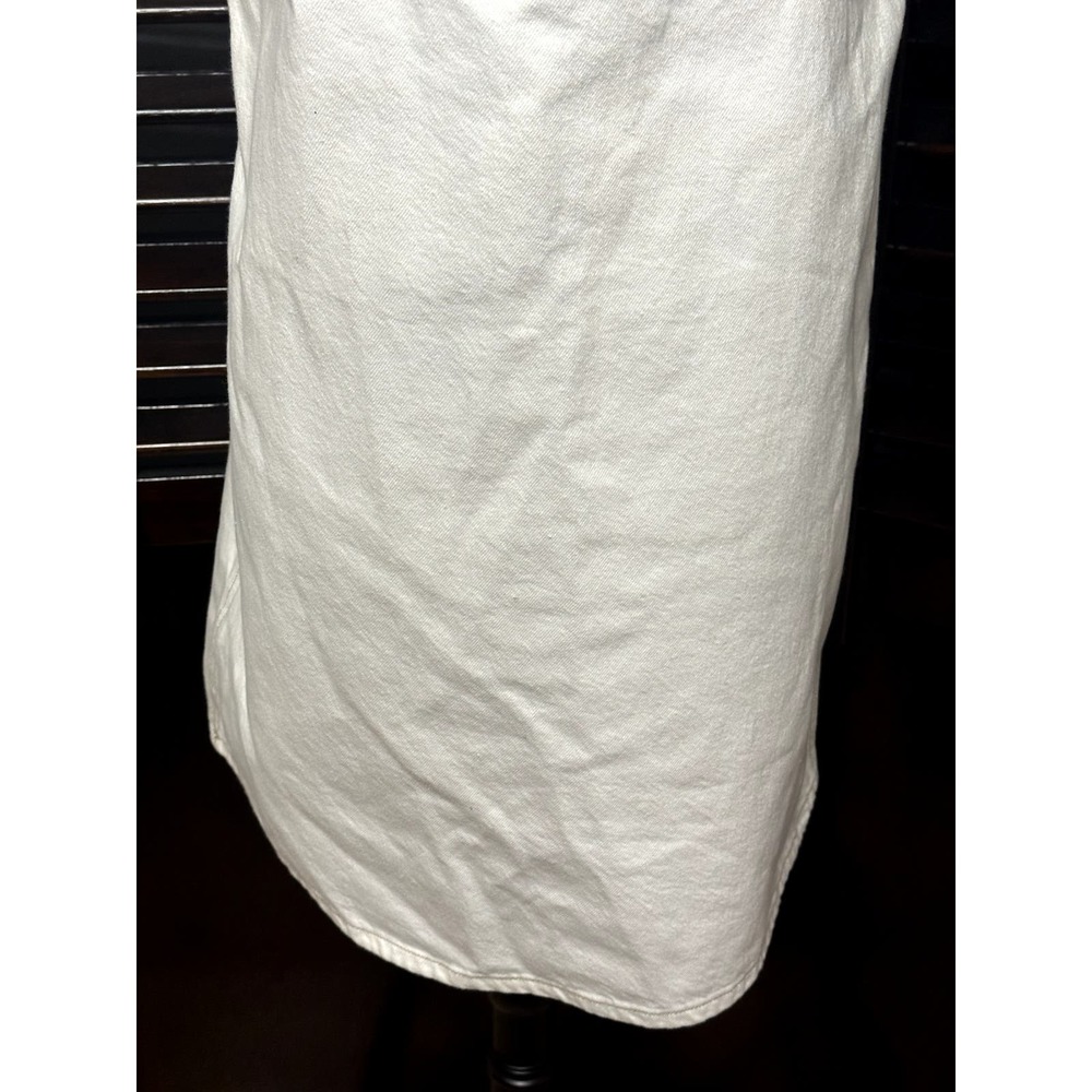 Frame Micro Flame Denim White Mini Dress - Picture 7 of 9